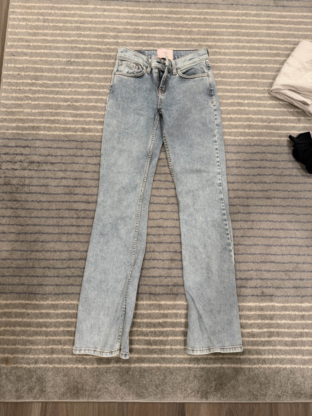 REVICE Pale Wash Low Rise Straight Leg Women's Jeans